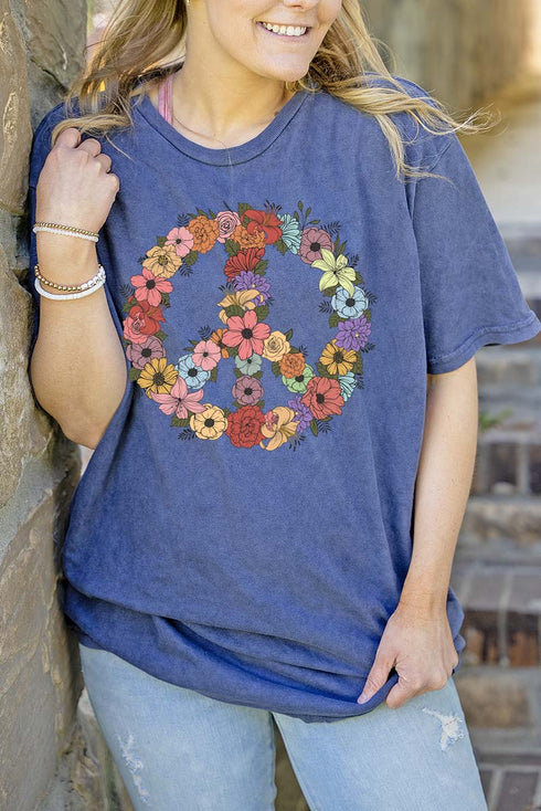 Flower Peace Vintage T-Shirt