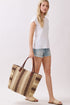 Palm Springs Brown Straw Tote Bag