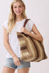 Palm Springs Brown Straw Tote Bag