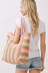 Palm Springs Pink Straw Tote Bag