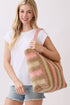 Palm Springs Pink Straw Tote Bag