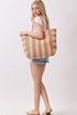 Palm Springs Pink Straw Tote Bag