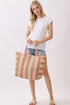 Palm Springs Pink Straw Tote Bag