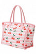 Cherry Crush Fringe Pink Striped Tote