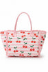 Cherry Crush Fringe Pink Striped Tote