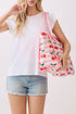 Cherry Crush Fringe Pink Striped Tote