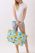 Pineapple Punch Fringe Blue Striped Tote