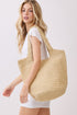Salt & Sun Beige Woven Straw Bucket Bag