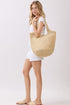 Salt & Sun Beige Woven Straw Bucket Bag