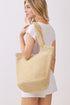 Salt & Sun Beige Woven Straw Bucket Bag