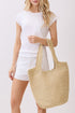 Salt & Sun Beige Woven Straw Bucket Bag