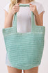 Salt & Sun Mint Woven Straw Bucket Bag
