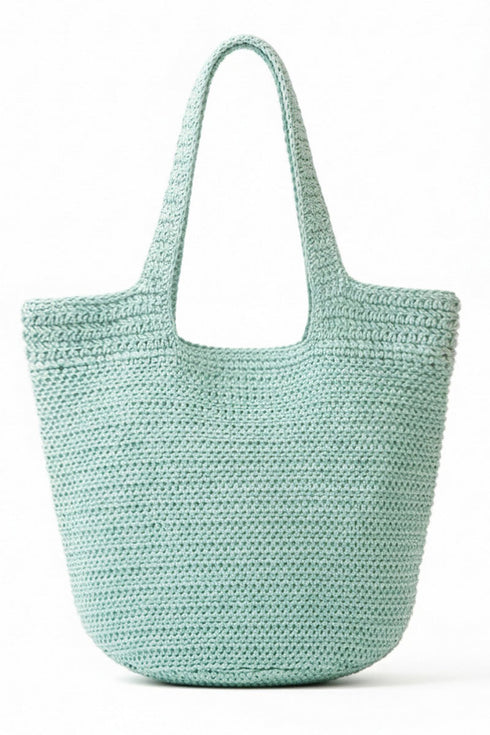 Salt & Sun Mint Woven Straw Bucket Bag