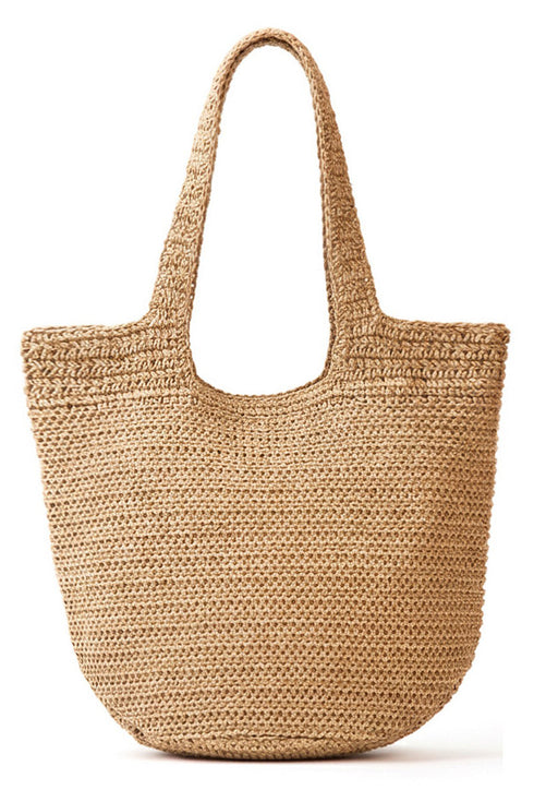 Salt & Sun Tan Woven Straw Bucket Bag