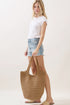 Salt & Sun Tan Woven Straw Bucket Bag
