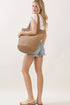 Salt & Sun Tan Woven Straw Bucket Bag