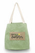 Hello Summer Patch Olive Canvas Cinch Tote