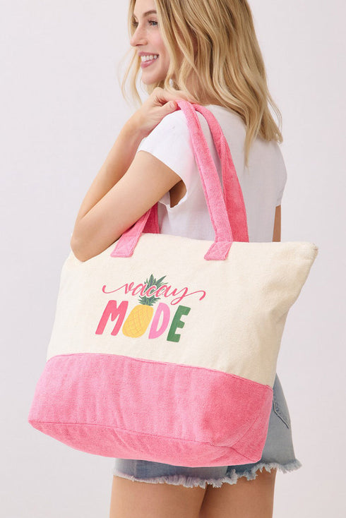 Vacay Mode Pineapple Terry Tote
