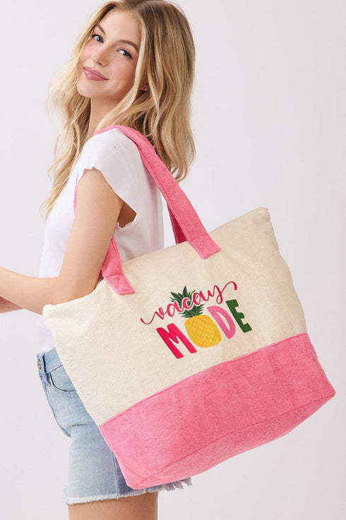 Vacay Mode Pineapple Terry Tote
