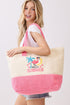 Hello Summer Hot Pink Terry Tote