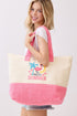Hello Summer Hot Pink Terry Tote