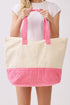 Life Is Better At The Beach Hot Pink Terry Tote