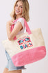 Life Is Better At The Beach Hot Pink Terry Tote