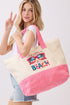 Life Is Better At The Beach Hot Pink Terry Tote