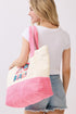 Life Is Better At The Beach Hot Pink Terry Tote
