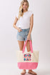 Life Is Better At The Beach Hot Pink Terry Tote