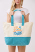 Life Is Better At The Beach Blue Terry Tote