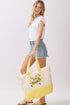 Hello Summer Lemon Yellow Terry Tote