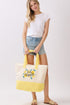 Hello Summer Lemon Yellow Terry Tote
