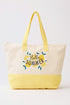 Hello Summer Lemon Yellow Terry Tote