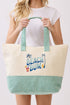 Beach Bum Mint Terry Tote
