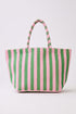 Shoreline Edit Pink and Green Striped Terry Tote