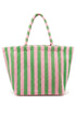Shoreline Edit Pink and Green Striped Terry Tote