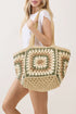 Vintage Beige Granny Square Tote