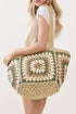 Vintage Beige Granny Square Tote