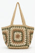 Vintage Beige Granny Square Tote
