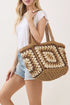 Vintage Taupe Granny Square Tote