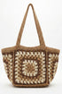 Vintage Taupe Granny Square Tote