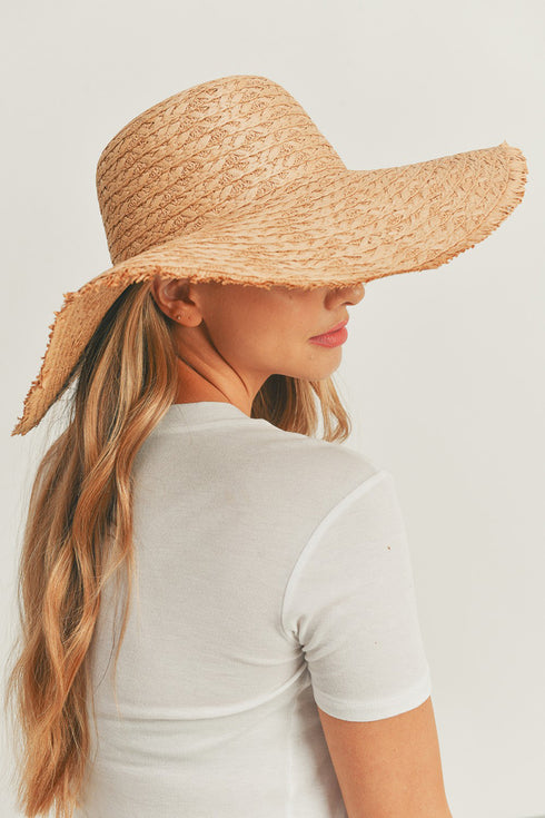 Sun-Soaked Summer Taupe Straw Hat