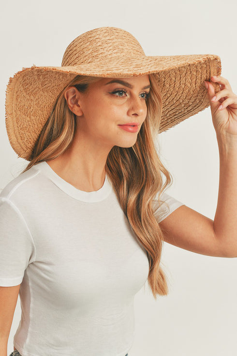 Sun-Soaked Summer Taupe Straw Hat