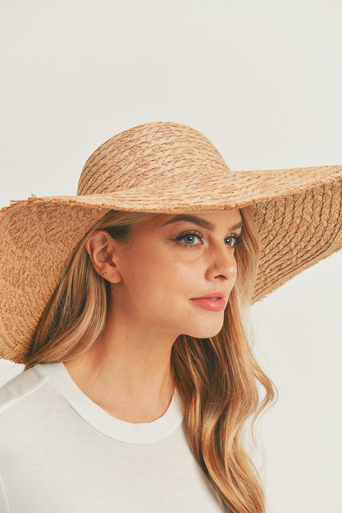 Sun-Soaked Summer Taupe Straw Hat