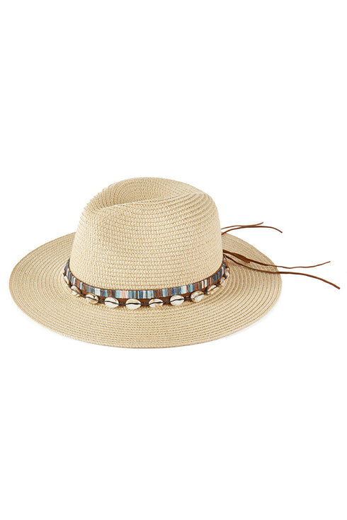 Cowrie Coast Beige Straw Hat