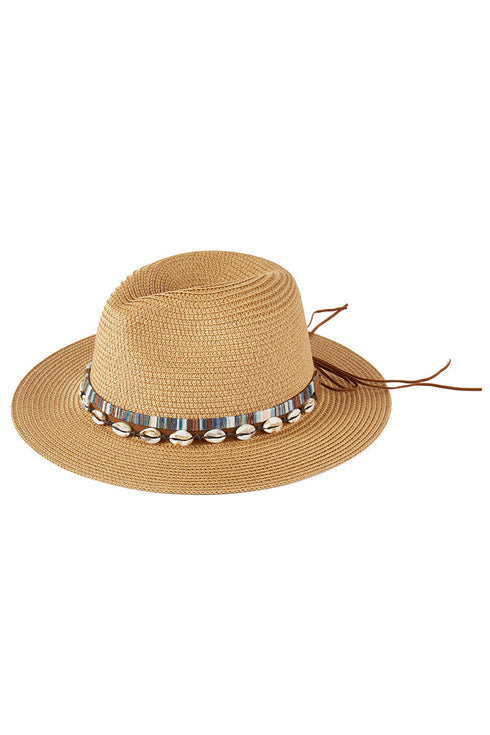 Cowrie Coast Taupe Straw Hat
