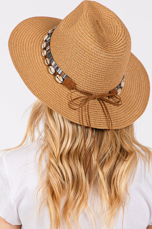 Cowrie Coast Taupe Straw Hat