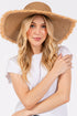 Sunchaser Taupe Frayed Straw Floppy Hat