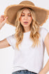 Sunchaser Taupe Frayed Straw Floppy Hat